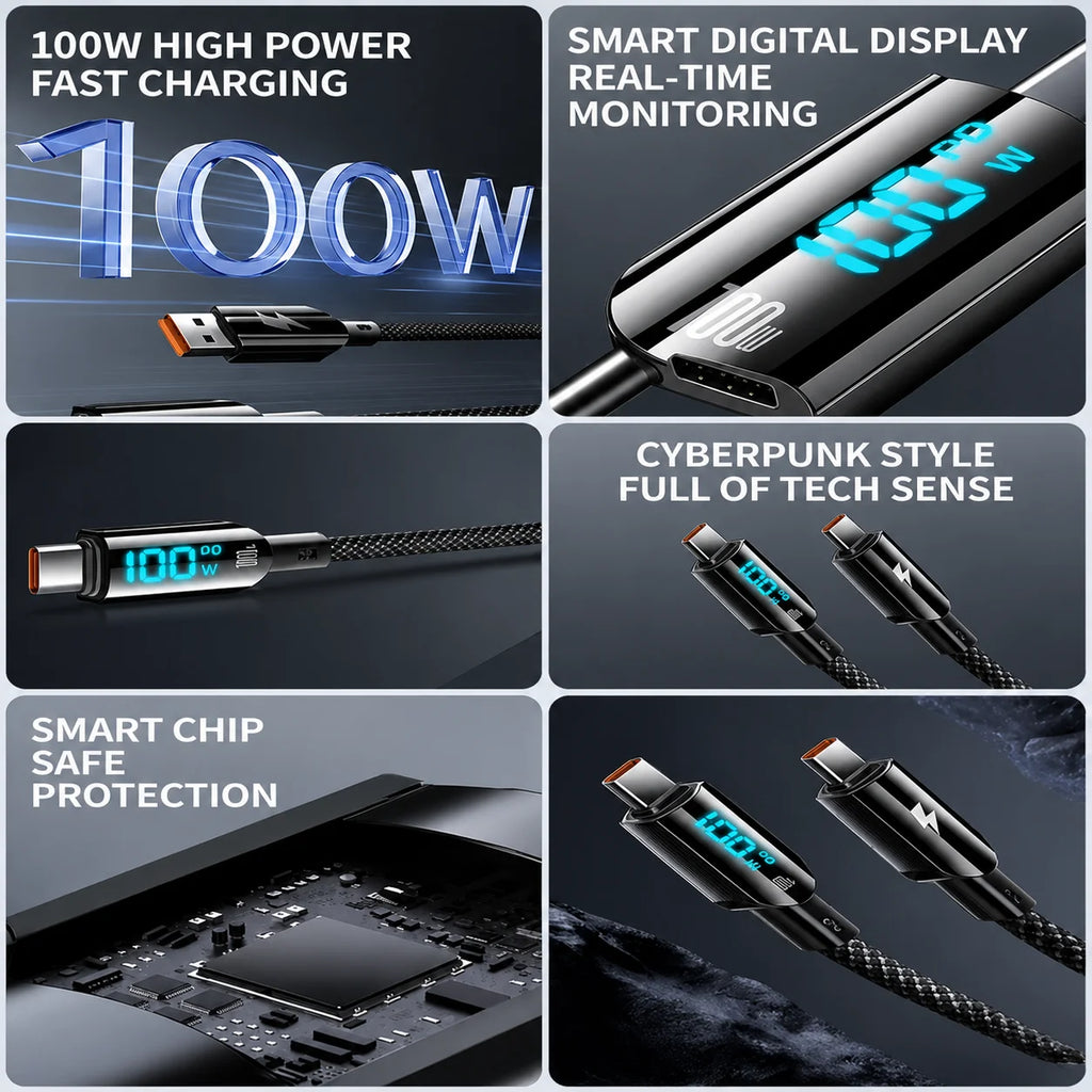 100W USB-C Fast Charging Cable