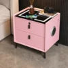 Smart Nightstand with Wireless Charging Bluetooth Speaker LED Light USB Modern Bedroom Furniture