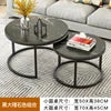 Small Luxury Modern Stone Coffee Table with Durable Eco-Friendly Design for Rental Rooms and Small Apartments