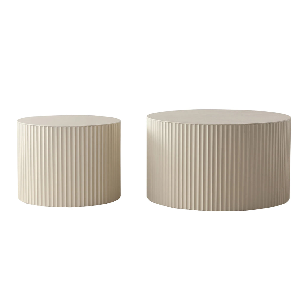 Wholesaler Modern Geometric Design White Coffee Table Set Luxury Center Table for Home Living Room MDF Wood Style Ready Ship