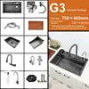 Deao Top1 Waterfall Sink Kitchen Sink Stainless Steel Dishwashing Basin Multi-Function Large Single Tank Kitchen Faucet