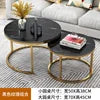 Small Luxury Modern Stone Coffee Table with Durable Eco-Friendly Design for Rental Rooms and Small Apartments