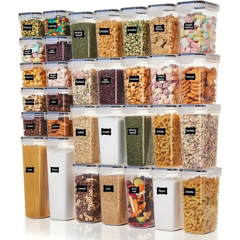 Multi-piece sealed Jar Plastic Food Jar Storage Storage Jar Cereal Cereal Kitchen Snack Refrigerator Storage Box