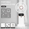 Mini Cooling Fan Aromatherapy Fan Use Plastic Global USB Handheld Digital Display Folding Household Outdoor Rechargeable Battery