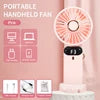Mini Cooling Fan Aromatherapy Fan Use Plastic Global USB Handheld Digital Display Folding Household Outdoor Rechargeable Battery