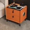 Smart Nightstand with Wireless Charging Bluetooth Speaker LED Light USB Modern Bedroom Furniture
