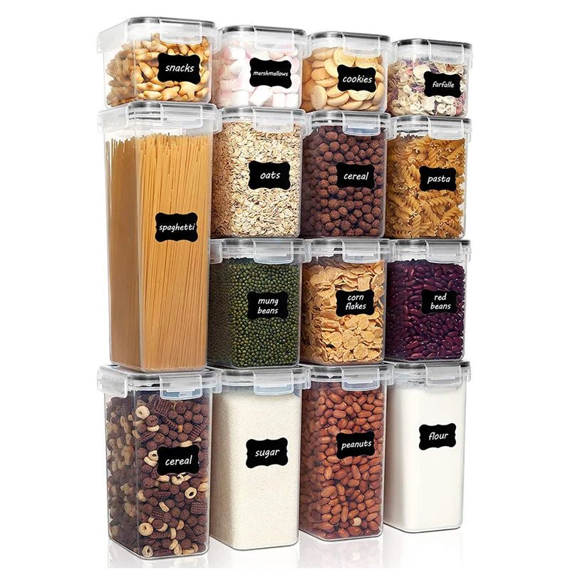 Multi-piece sealed Jar Plastic Food Jar Storage Storage Jar Cereal Cereal Kitchen Snack Refrigerator Storage Box