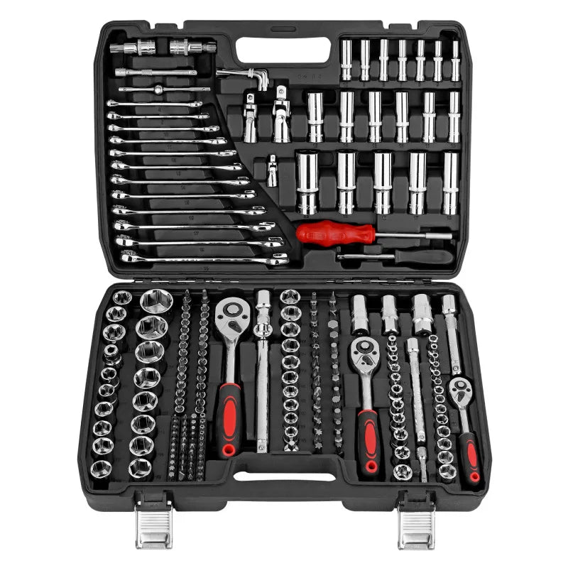 216-Piece Chromium-Vanadium Steel Car Tool Set for Auto Home