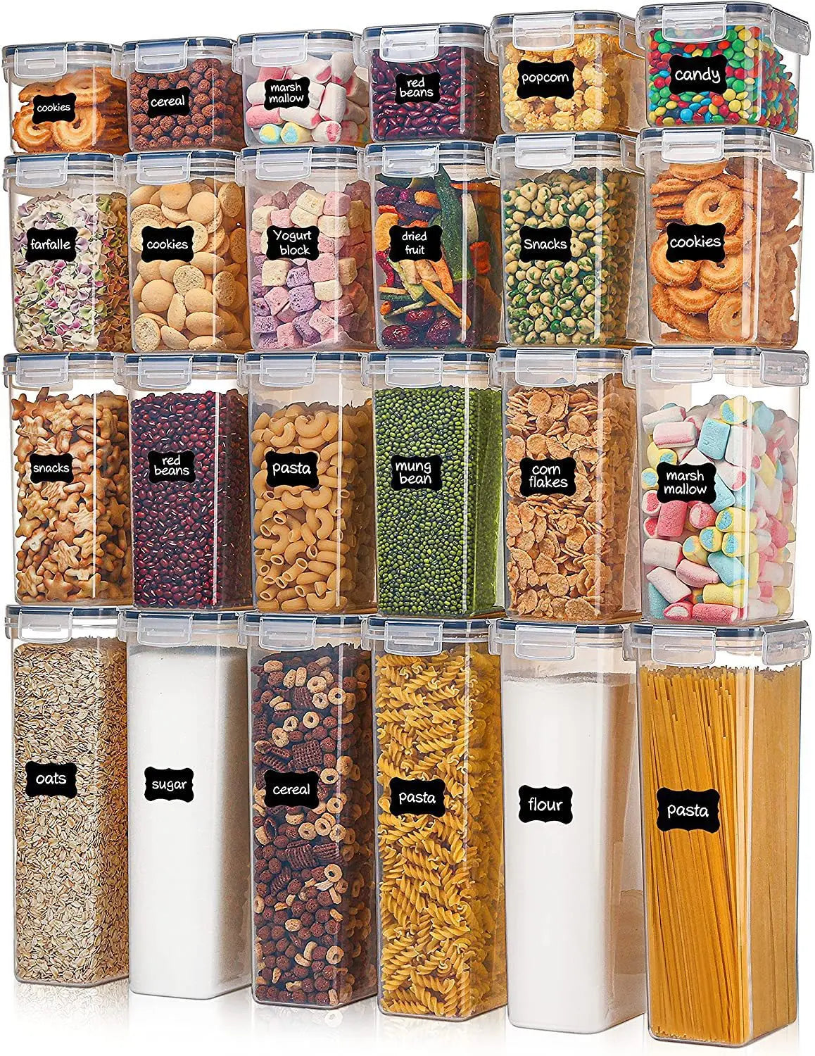 Multi-piece sealed Jar Plastic Food Jar Storage Storage Jar Cereal Cereal Kitchen Snack Refrigerator Storage Box
