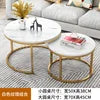 Small Luxury Modern Stone Coffee Table with Durable Eco-Friendly Design for Rental Rooms and Small Apartments