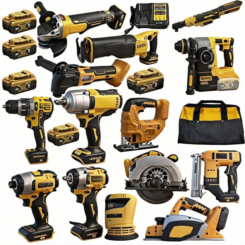 Hot Selling Model DW Lithium-Ion Battery Brushless Power Tool Combo Kit Jigsaw Tools 20-in-1 Multi-Function Tool Combo Kit