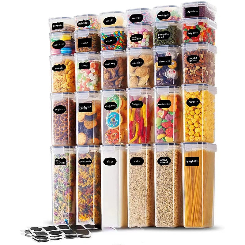 Multi-piece sealed Jar Plastic Food Jar Storage Storage Jar Cereal Cereal Kitchen Snack Refrigerator Storage Box