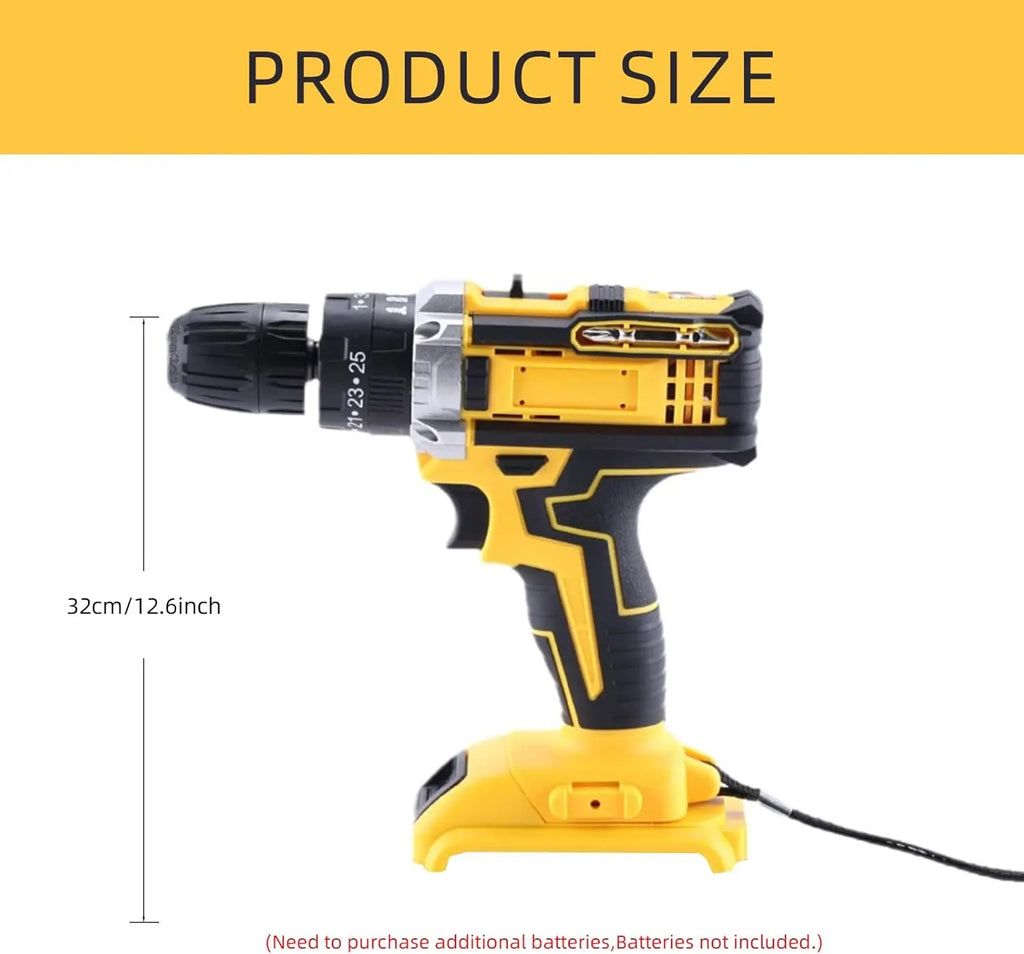 Cordless Power Drill 21V Handheld Lithium Battery Charging Electric Portable Multi-Function Impact lithium Drill