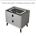 Solid Wood Smart Bedside Bedroom Table High Sense Modern Simple협탁 Small Narrow Multi-Functional Simple Bedroom Bedside Cabinet