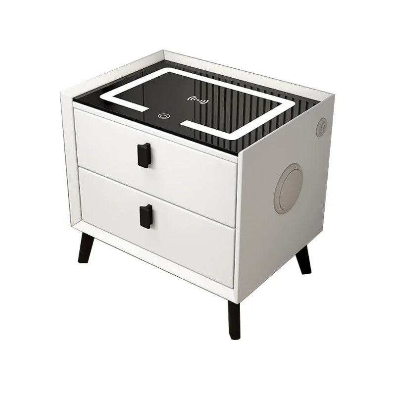 Solid Wood Smart Bedside Bedroom Table High Sense Modern Simple협탁 Small Narrow Multi-Functional Simple Bedroom Bedside Cabinet
