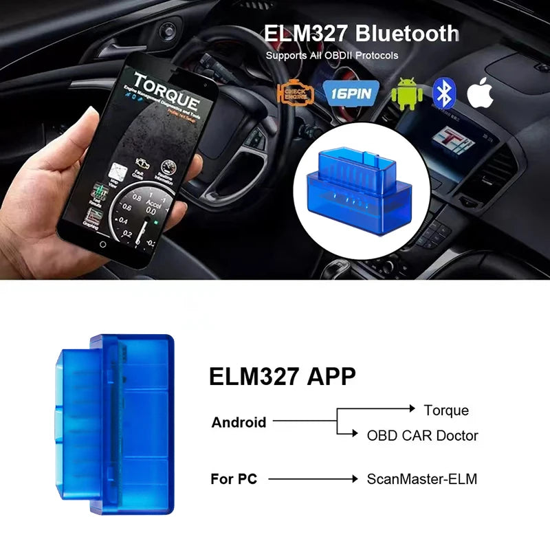 Bluetooth OBD2 Car Diagnostic Scanner