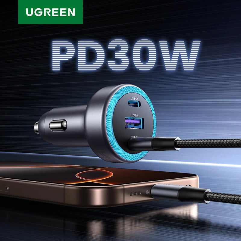 30W USB-C Fast Car Charger