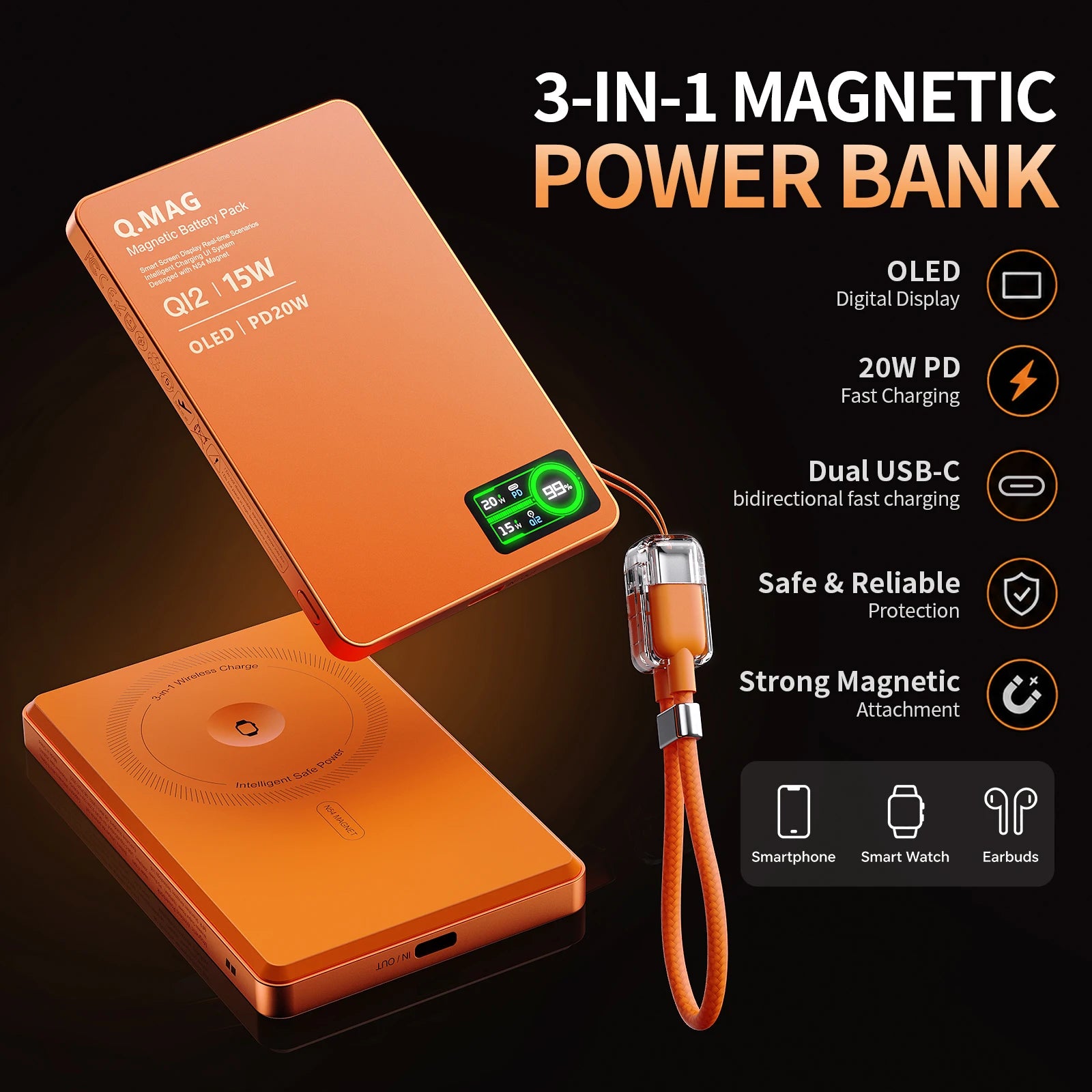 Magnetic Wireless Power Bank